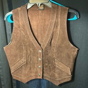 Vintage Brown Suede Vest